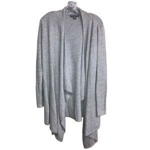 436. Barefoot Dreams “bamboo chic lite” grey open waterfall cardigan L/XL